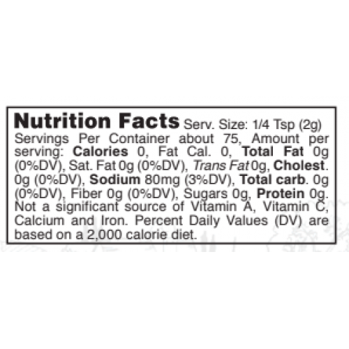 Nutrition facts