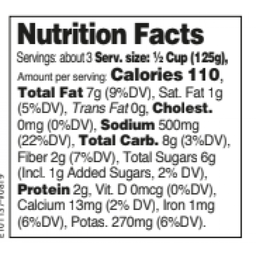 Nutrition facts