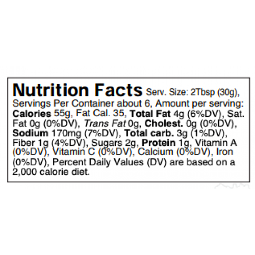 Nutrition facts