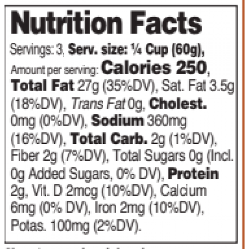 Nutrition facts