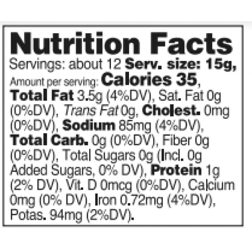 Nutrition facts