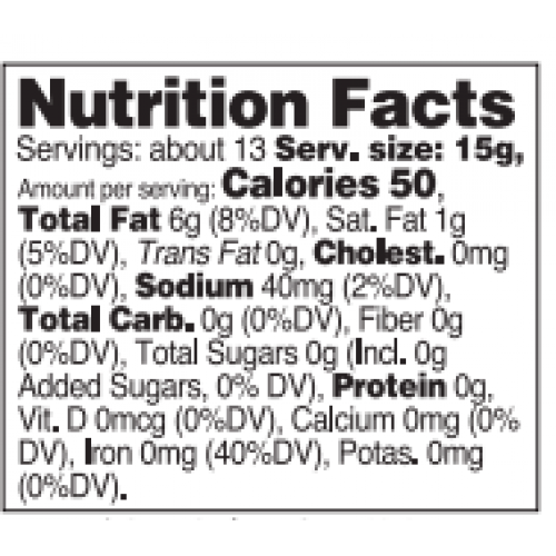 Nutrition facts