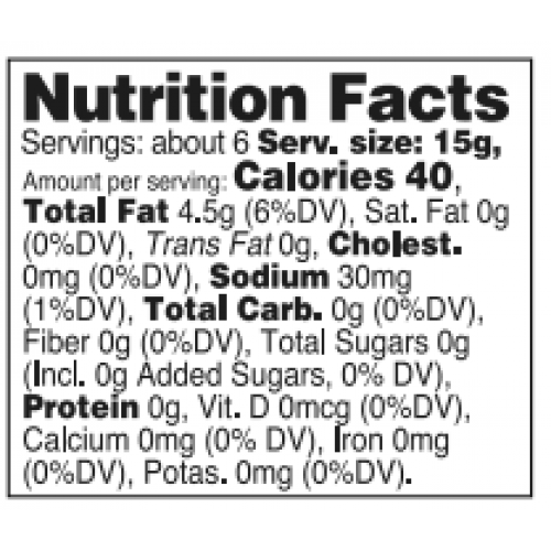 Nutrition facts