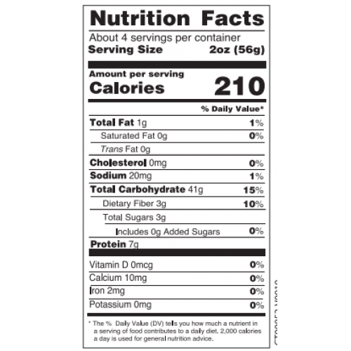 Nutrition facts