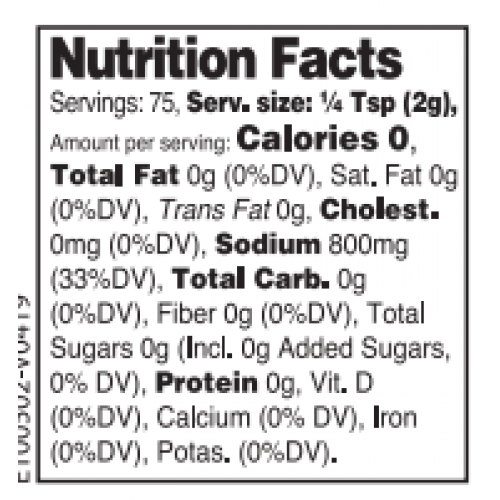 Nutrition facts