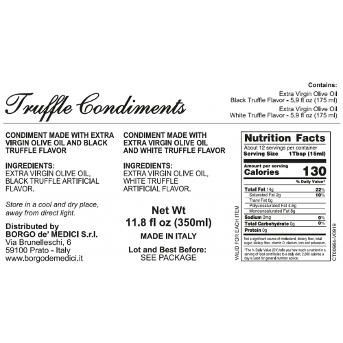 Nutrition Facts Duetto truffle evo in tins gift box