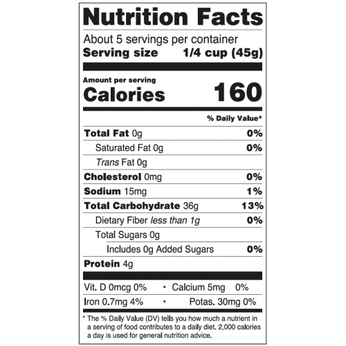 nutrition facts 