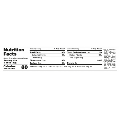 Nutrition Facts Italian honey book
