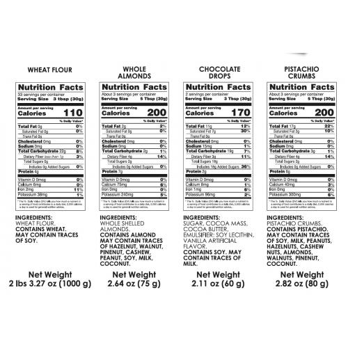 Biscotti Kit Nutrition Facts