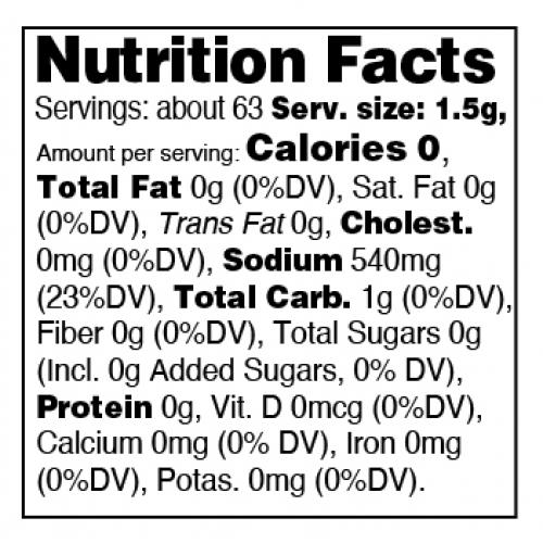 Nutrition facts