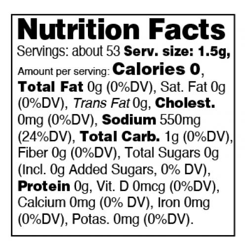 Nutrition facts