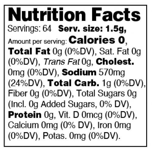 Nutrition facts