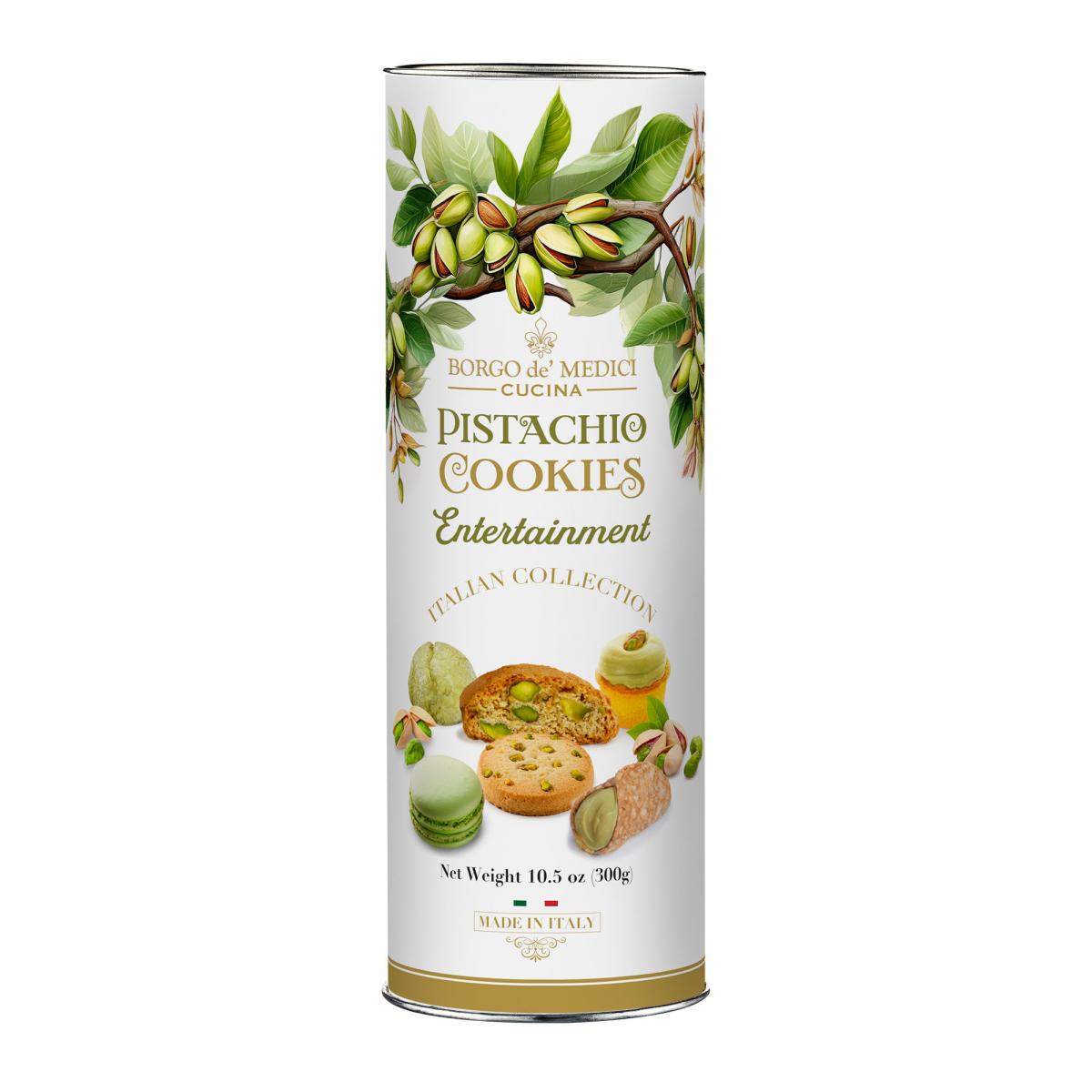 Pistachio Assorted Cookies in tube | Borgo de Medici