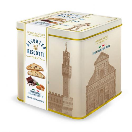 Assorted Traditional Biscotti in Tin 1
