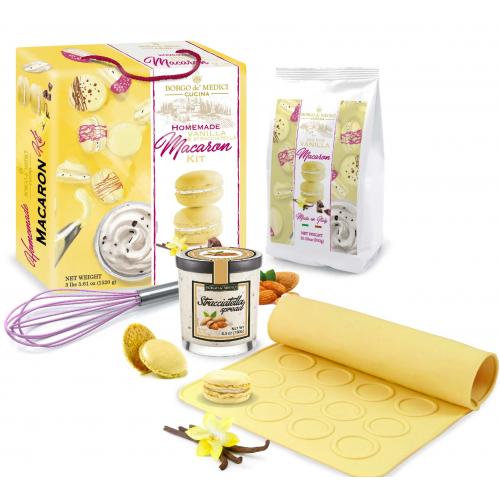 homemade vanilla & stracciatella Macaron kit