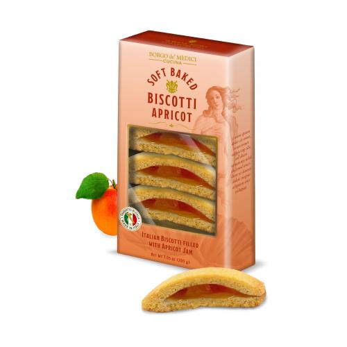 Apricot jam filled soft biscotti